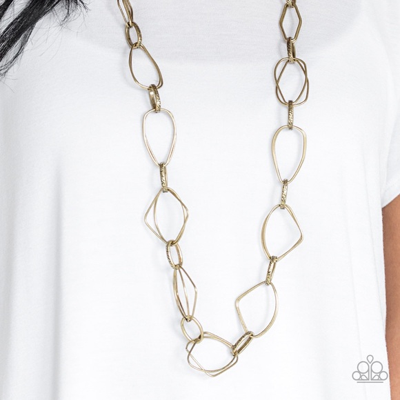 Attitude Adjustment - Brass Necklace and Earrings